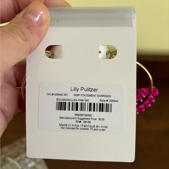 Lilly Pulitzer statement earrings - Picture 2 of 3